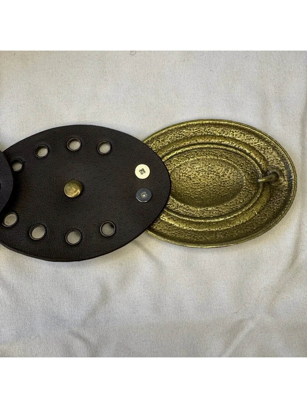 Unbranded Concho Disc Belt S/M Brown Boho Western Grommet Oval Buckle NWOT